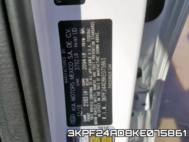 3KPF24AD8KE075861 фото 2