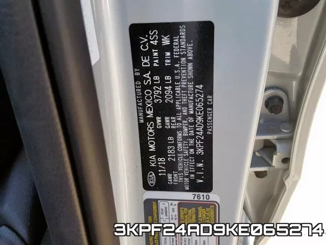 3KPF24AD9KE065274 фото 2