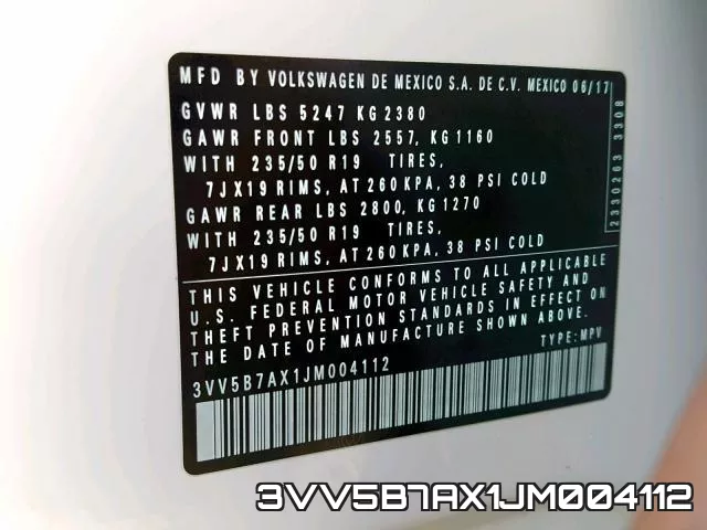 3VV5B7AX1JM004112 фото 2