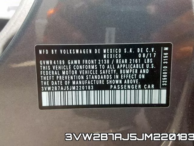 3VW2B7AJ5JM220183 фото 2