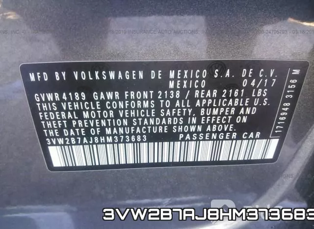 3VW2B7AJ8HM373683 фото 10