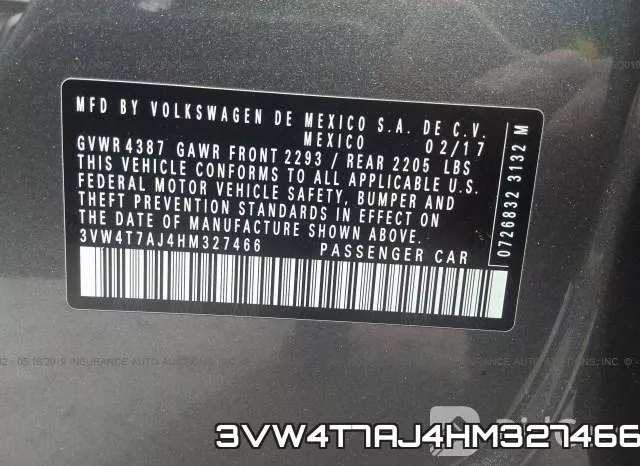 3VW4T7AJ4HM327466 фото 10