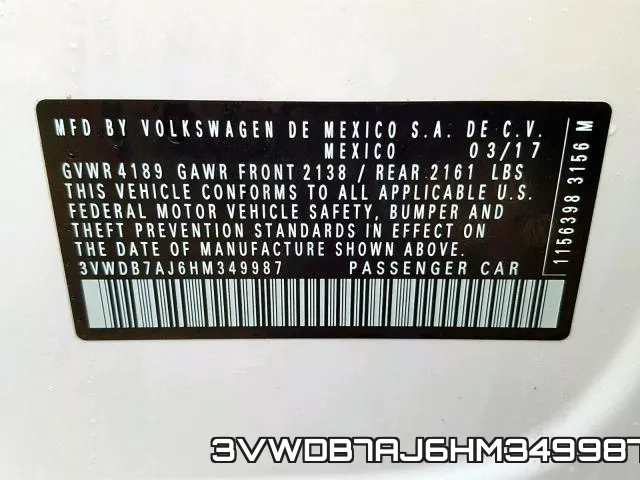 3VWDB7AJ6HM349987 фото 2