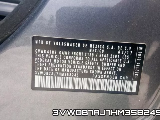 3VWDB7AJ7HM358245 фото 2