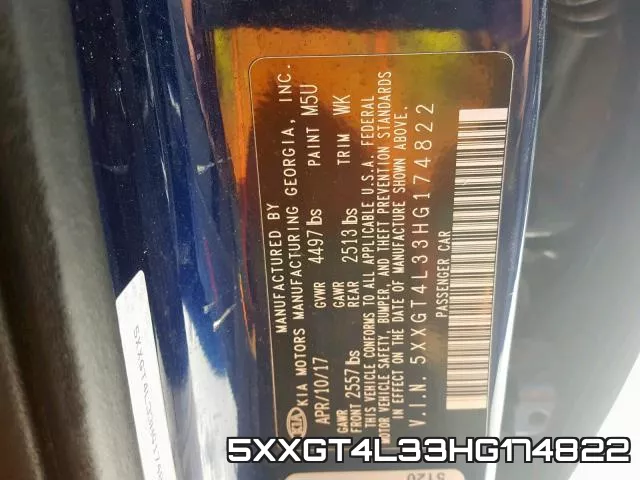 5XXGT4L33HG174822 фото 2