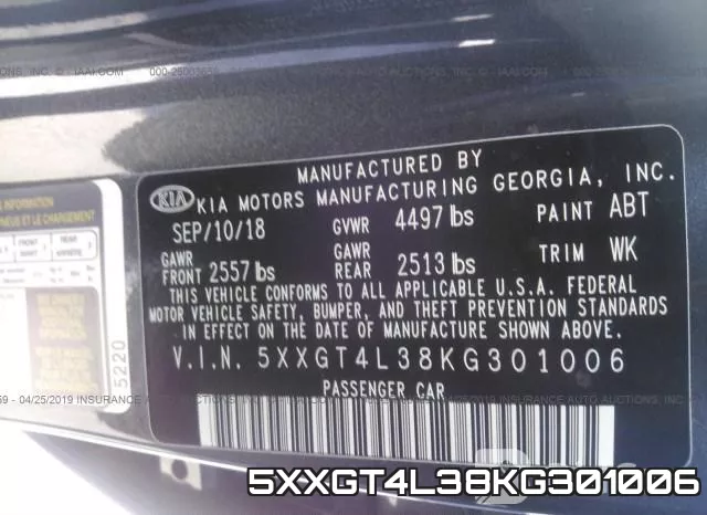 5XXGT4L38KG301006 фото 10