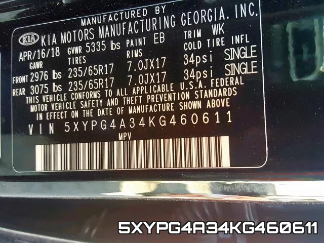5XYPG4A34KG460611 фото 2