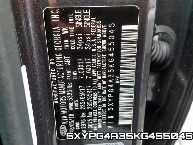 5XYPG4A35KG455045 фото 2