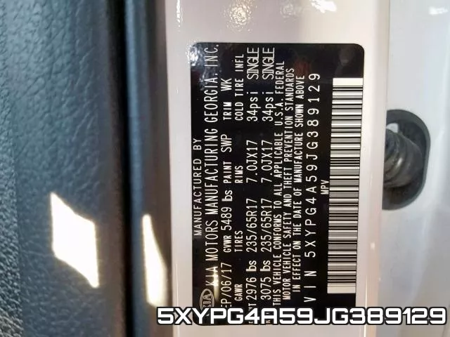 5XYPG4A59JG389129 фото 2