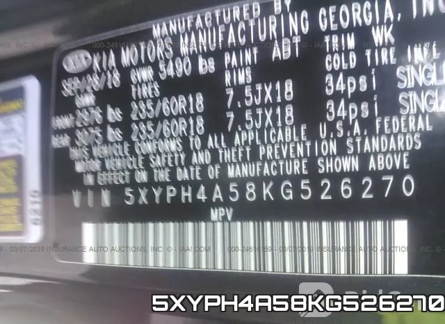 5XYPH4A58KG526270 фото 10