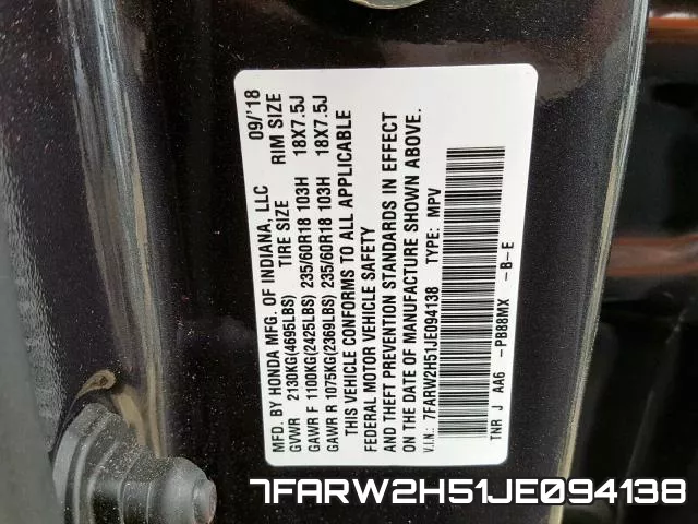 7FARW2H51JE094138 фото 2
