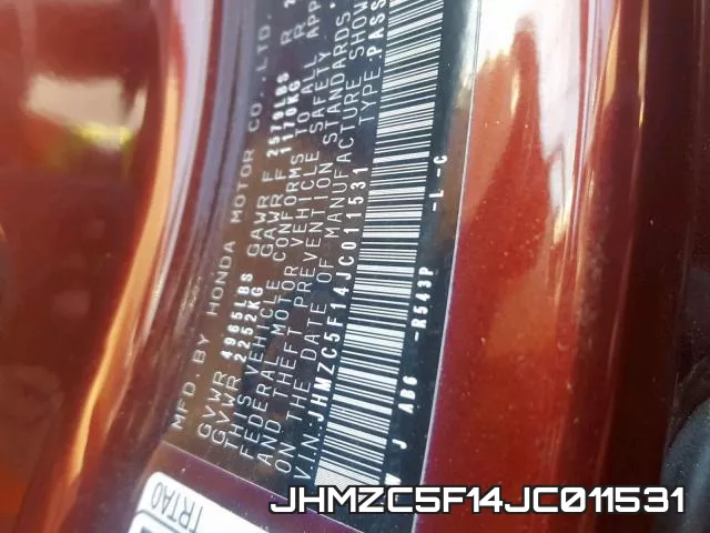 JHMZC5F14JC011531 фото 2