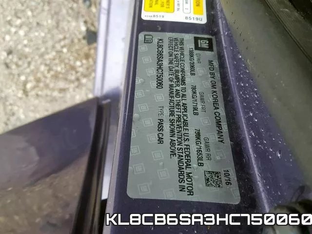 KL8CB6SA3HC750060 фото 2