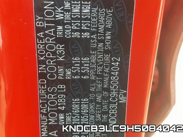 KNDCB3LC9H5084042 фото 2
