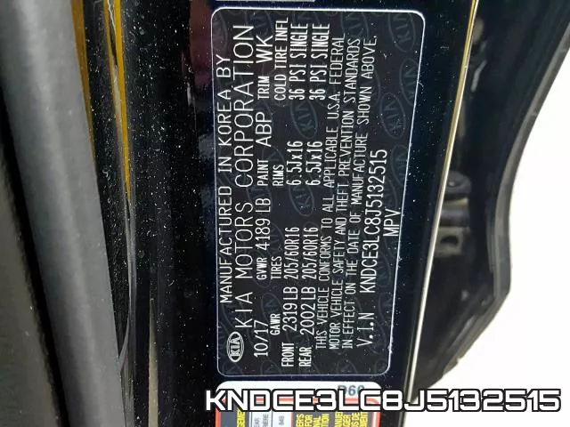 KNDCE3LC8J5132515 фото 2