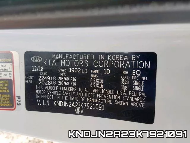 KNDJN2A23K7921091 фото 2