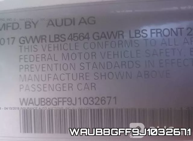 WAUB8GFF9J1032671 фото 10