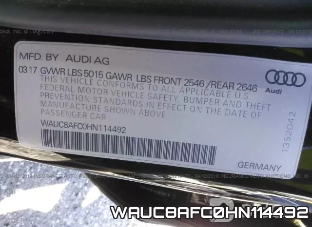 WAUC8AFC0HN114492 фото 10