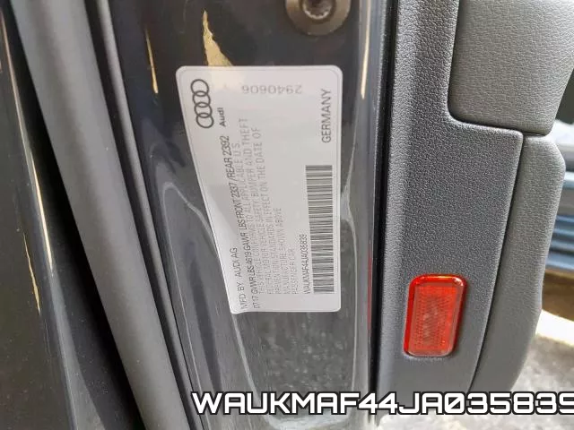 WAUKMAF44JA035839 фото 2