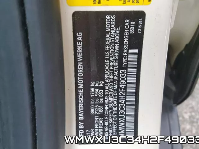 WMWXU3C34H2F49033 фото 2