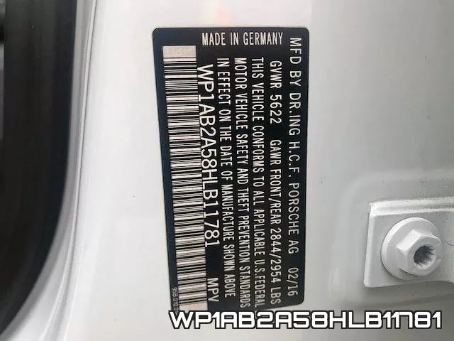 WP1AB2A58HLB11781 фото 2