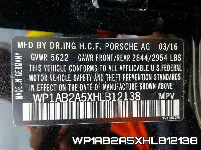 WP1AB2A5XHLB12138 фото 2