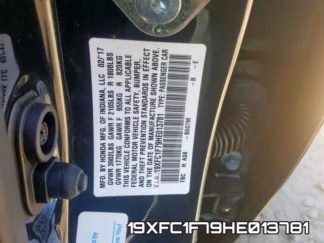 19XFC1F79HE013781 фото 2