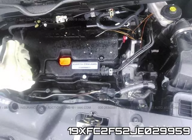 19XFC2F52JE029959 фото 2