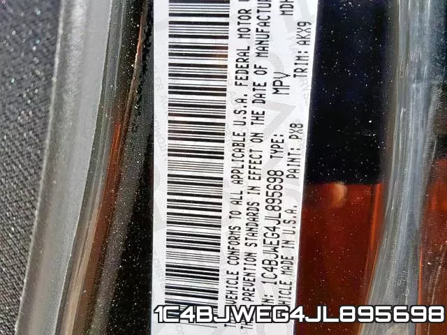 1C4BJWEG4JL895698 фото 2
