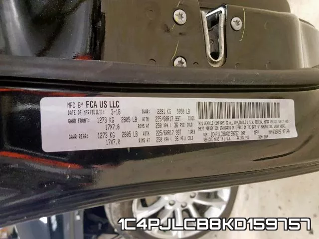1C4PJLCB8KD159757 фото 2
