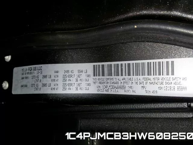 1C4PJMCB3HW608250 фото 2