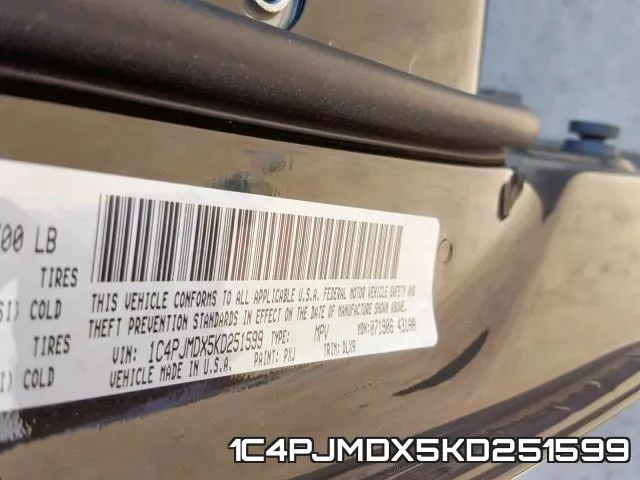 1C4PJMDX5KD251599 фото 2