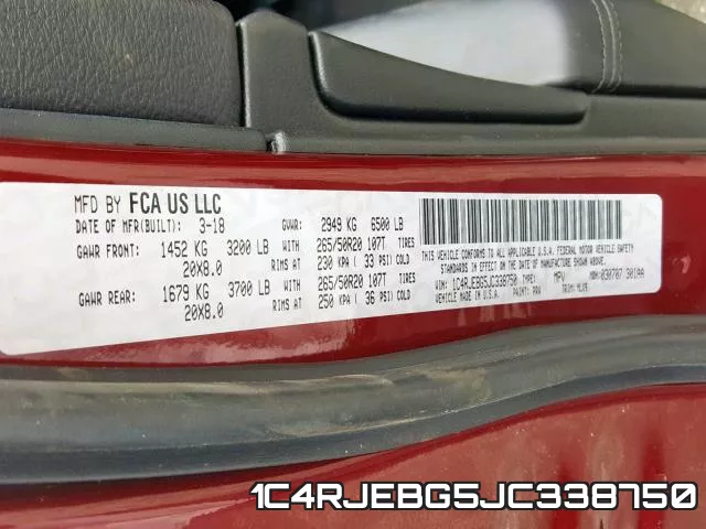 1C4RJEBG5JC338750 фото 2