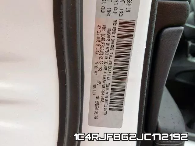 1C4RJFBG2JC172192 фото 2