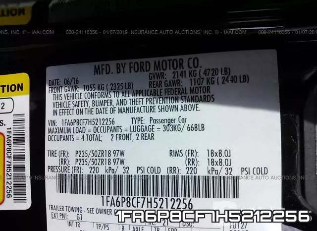 1FA6P8CF7H5212256 фото 10