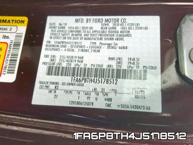 1FA6P8TH4J5178512 фото 2