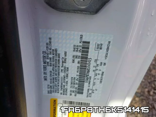 1FA6P8TH6K5141415 фото 2