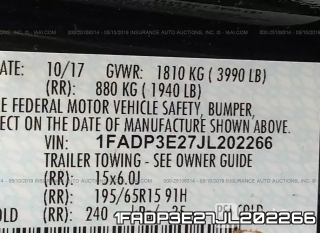 1FADP3E27JL202266 фото 10