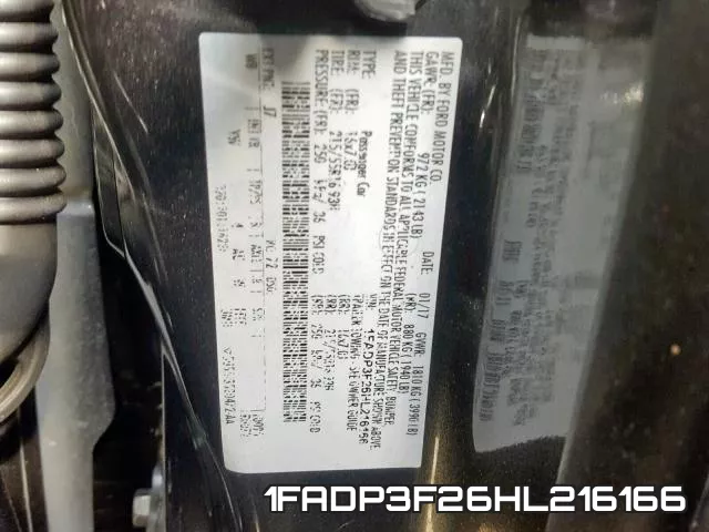 1FADP3F26HL216166 фото 2