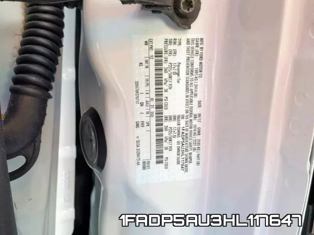 1FADP5AU3HL117647 фото 2