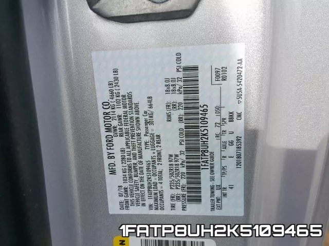 1FATP8UH2K5109465 фото 2