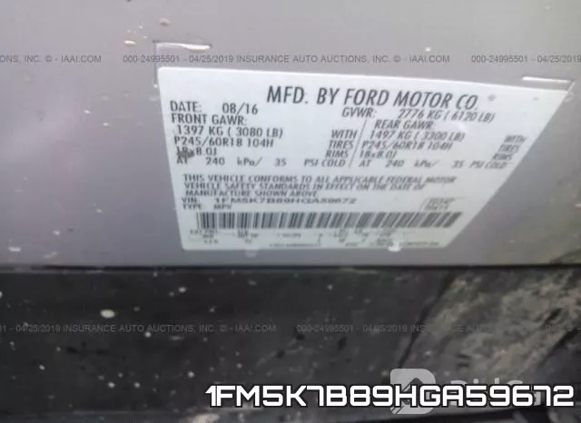 1FM5K7B89HGA59672 фото 10