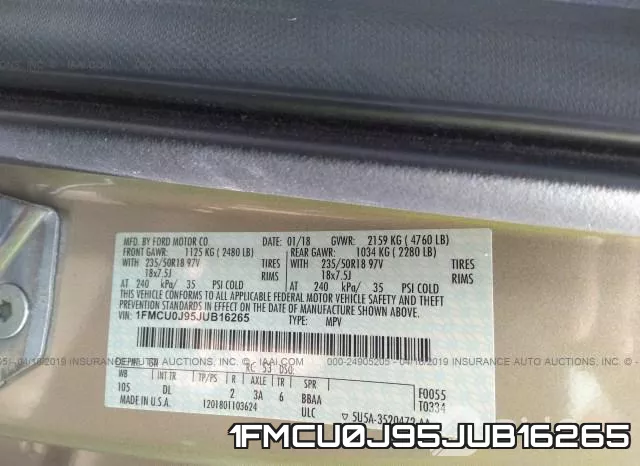 1FMCU0J95JUB16265 фото 10