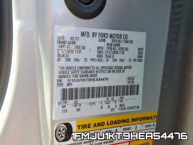 1FMJU1KT9HEA54476 фото 2