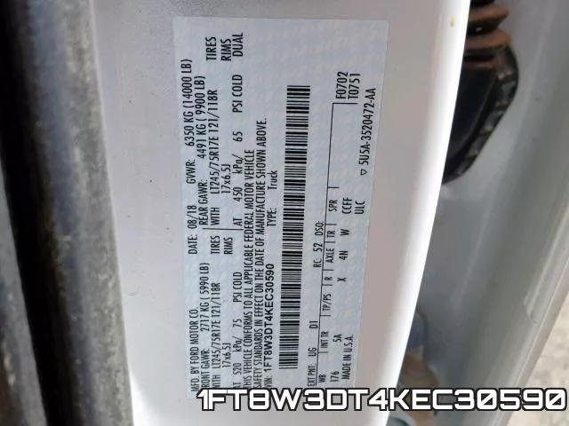1FT8W3DT4KEC30590 фото 2