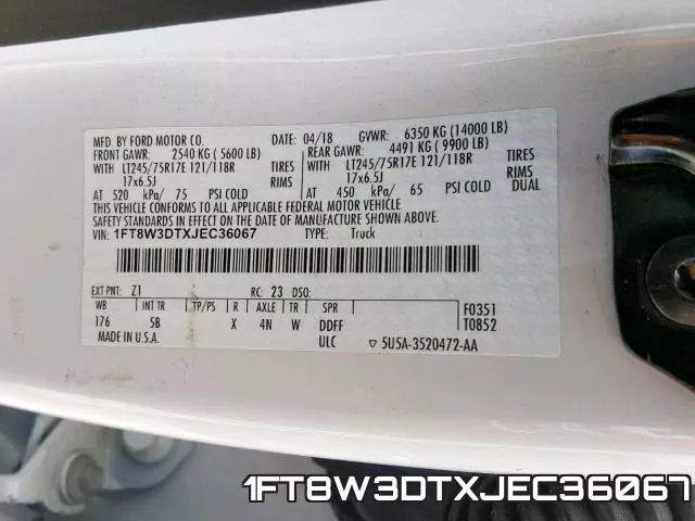 1FT8W3DTXJEC36067 фото 2