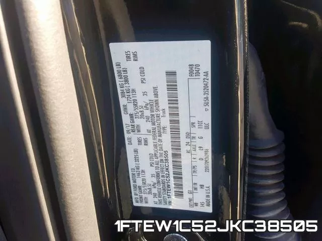 1FTEW1C52JKC38505 фото 2