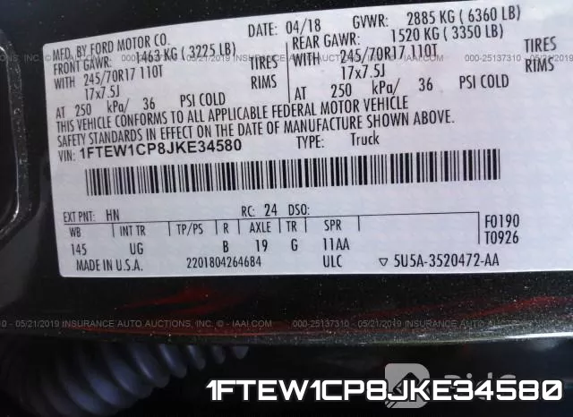 1FTEW1CP8JKE34580 фото 10