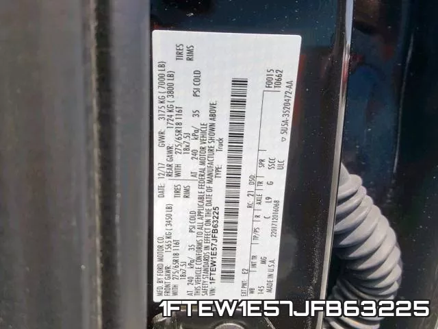 1FTEW1E57JFB63225 фото 2
