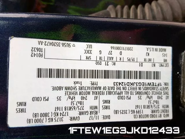 1FTEW1EG3JKD12433 фото 2